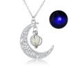 Moon Glowing Stone Healing Necklace – Luminous Pendant for Women