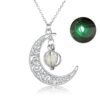 Moon Glowing Stone Healing Necklace – Luminous Pendant for Women