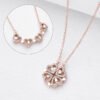 Retro Heart Four Leaf Clover Pendant Necklace – Women’s Openable Choker..